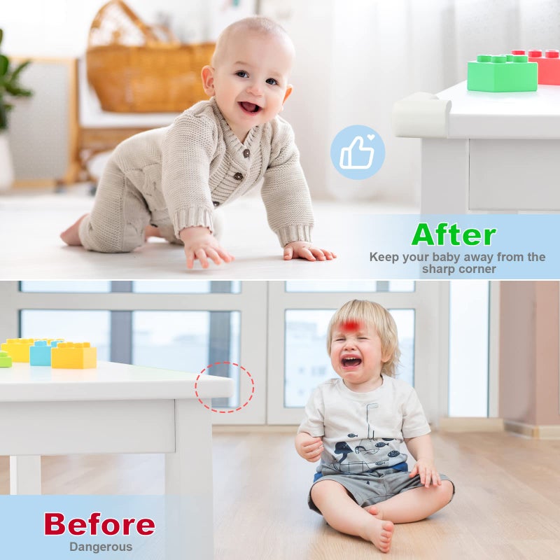 AIXMEET 8 Pack Corner Protector for Baby, Heavy-Duty Soft Rubber Foam Furniture Corner Bumper Guards, Child Safety Furniture Bumper, Adhesive Pre-Taped Corner Protectors,Soft Sponge Table Corners, Brown - Image 5